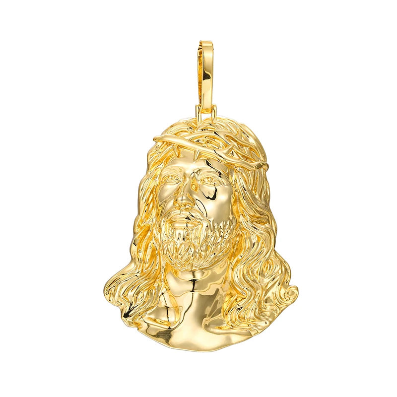 Hip Hop High Polishing Bling JESUS PIECE Pendants Necklace Men Rapper Jewelry Gold Silver Color