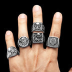 Multi Style Gothic Skull Rings Stainless Steel Fashion Personality Hip-hop Men Ring Biker Party Charm Jewelry Gift