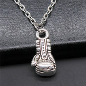 Boxing Gloves Pendant Necklace — Silver-Tone 22mm