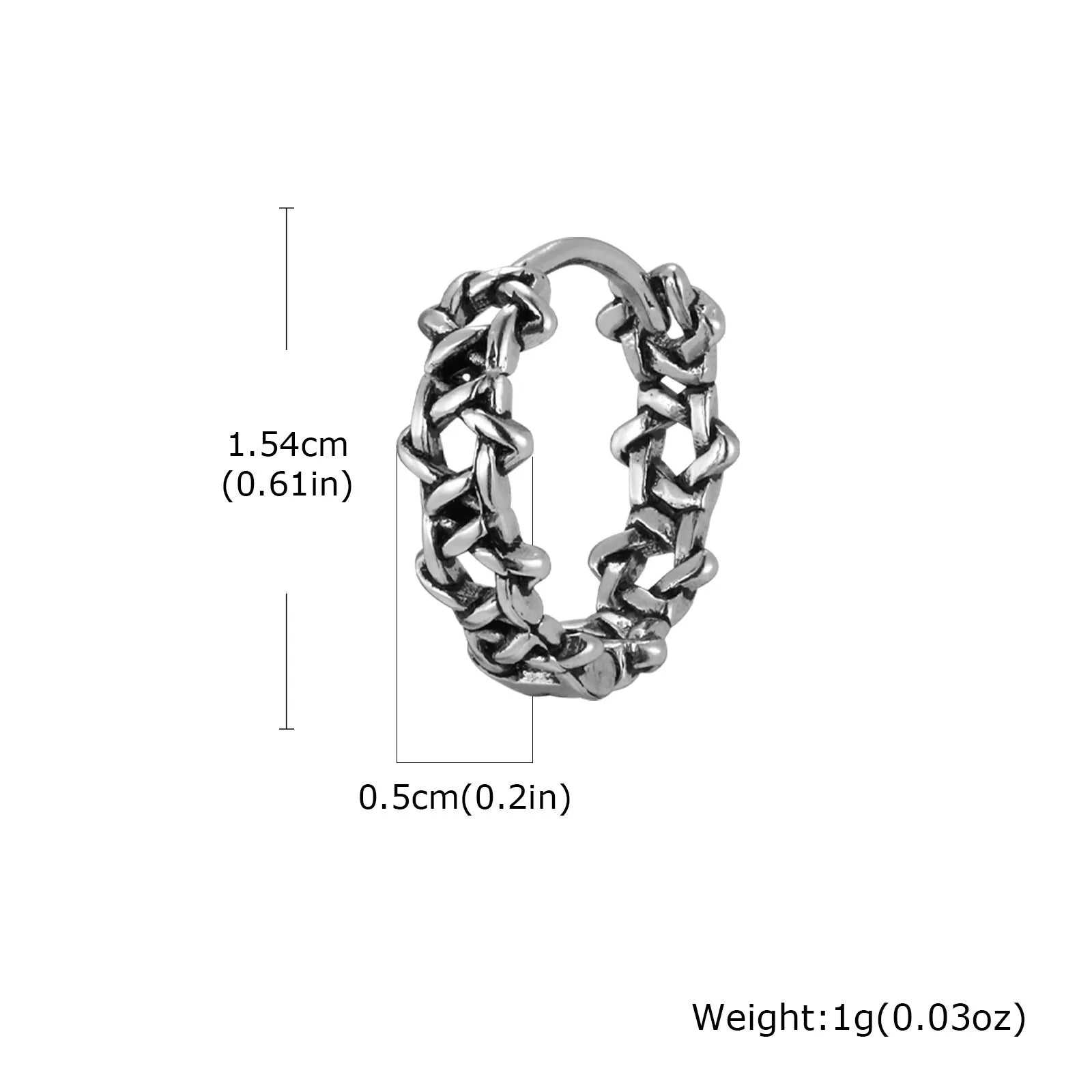 Star Pentagram Huggie Hoop Earrings — Stainless Steel