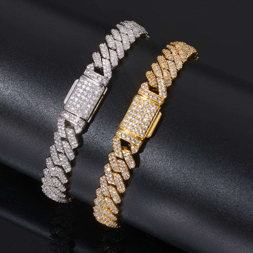 Iced Out Cuban Chain Necklace Stainless Steel 8MM
