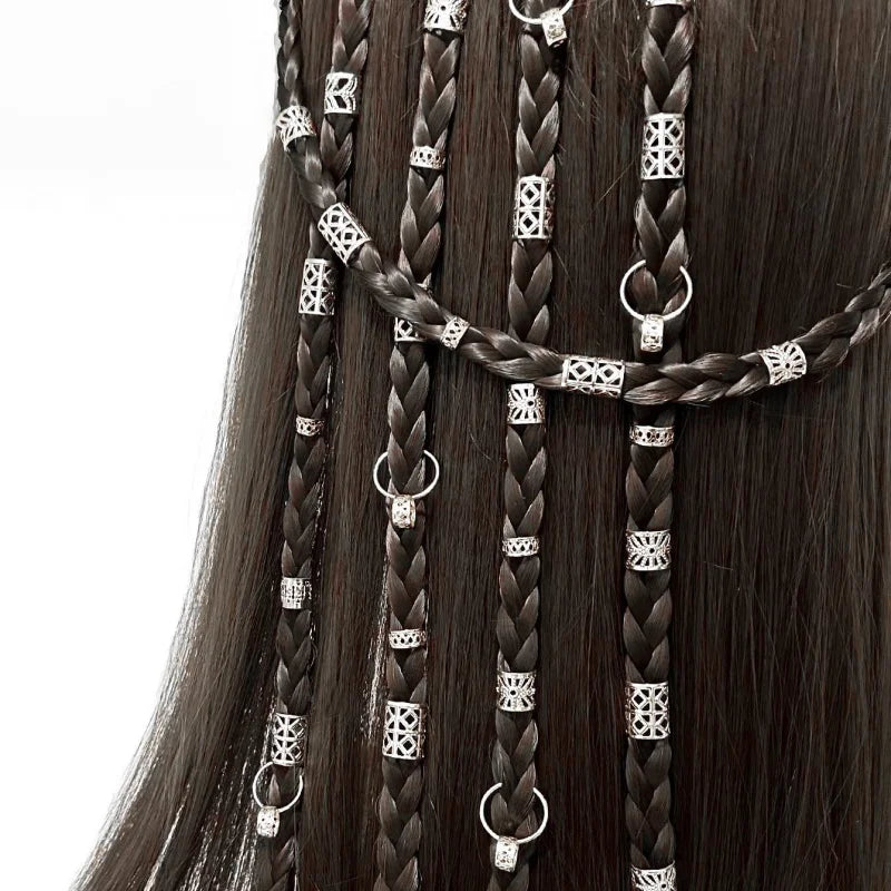 80-Piece Dreadlock Tube Hair Beads for Braids