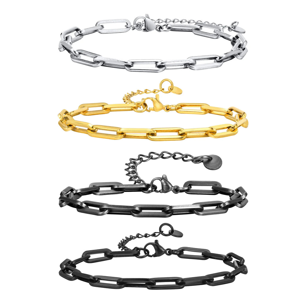 Paperclip Chain Bracelet 5mm — Stainless