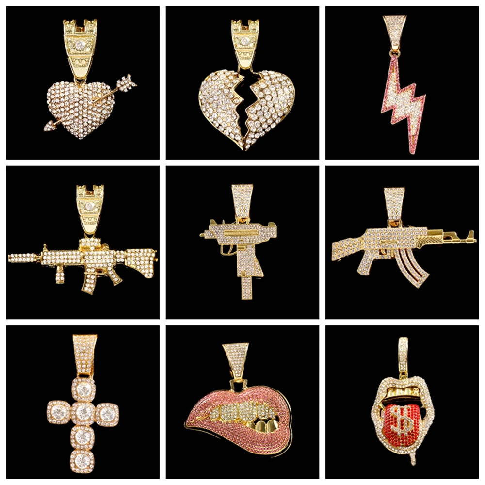 Iced Out Cuban Chain Necklace — Stainless Steel