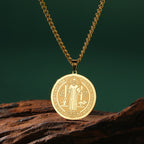 Saint Benedict Pendant Necklace — Stainless Steel