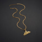Customized Names Pendant Necklace Stainless Steel Personalized Jewelry Cuban Thick Chain for Men Women Detachable Necklace Gift