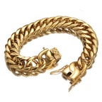 Gold Cuban Chain Bracelet 9-16mm — Gold