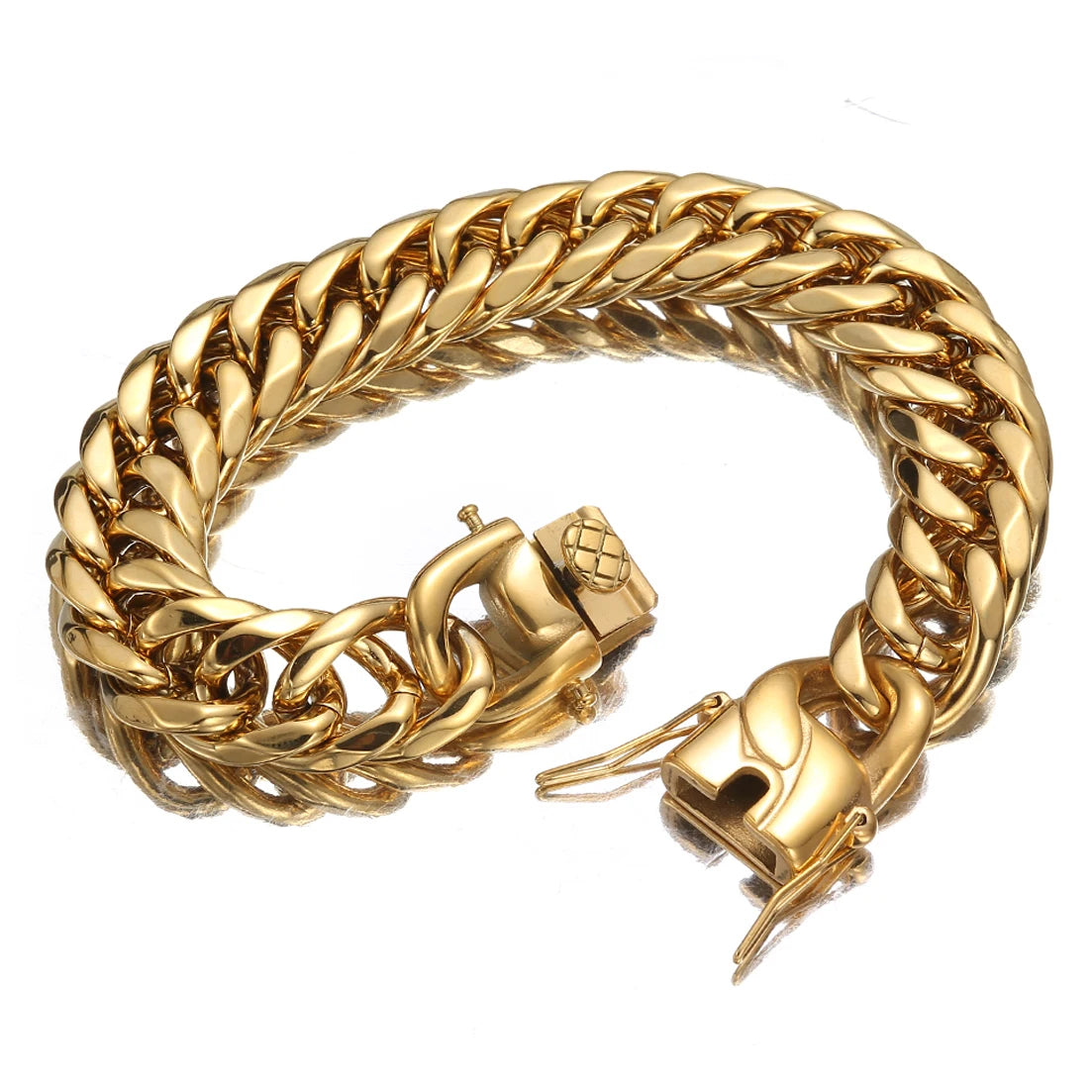 Gold Cuban Chain Bracelet 9-16mm — Gold