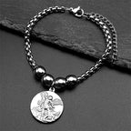 Archangel Michael Hand Chain Bracelet — Stainless Steel
