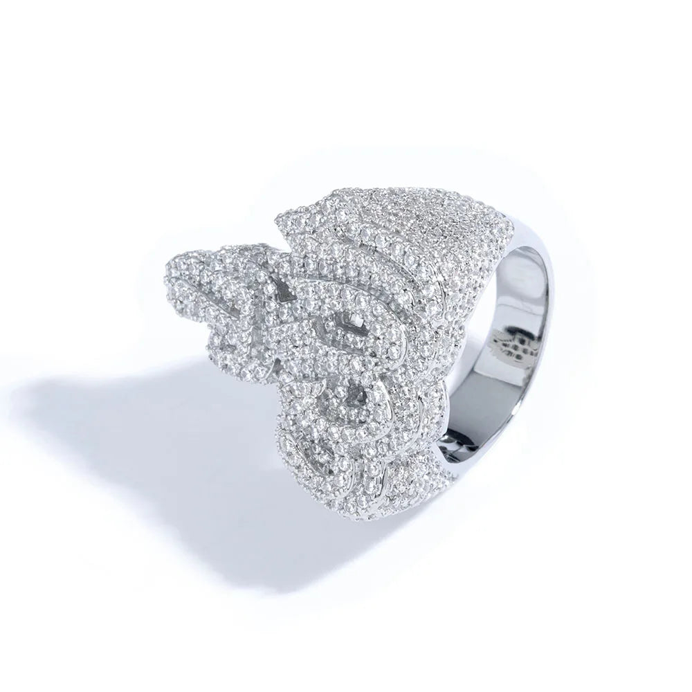 Gold Crown Ring Iced Out CZ Statement