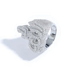 Gold Crown Ring Iced Out CZ Statement