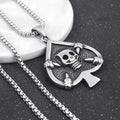 Skull Poker Card Steel Pendant European American