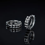 Geometric Hoop Earrings — Stainless Steel