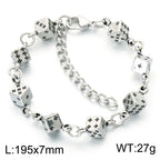 Vintage Gothic Ornate Charm Link Bracelet — Stainless Steel