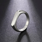 Skyrim Stainless Steel Signet Rings for Men Women Minimalist 5MM Wide Finger Rings 2026 Trend Wedding Couple Jewelry Gift Hot