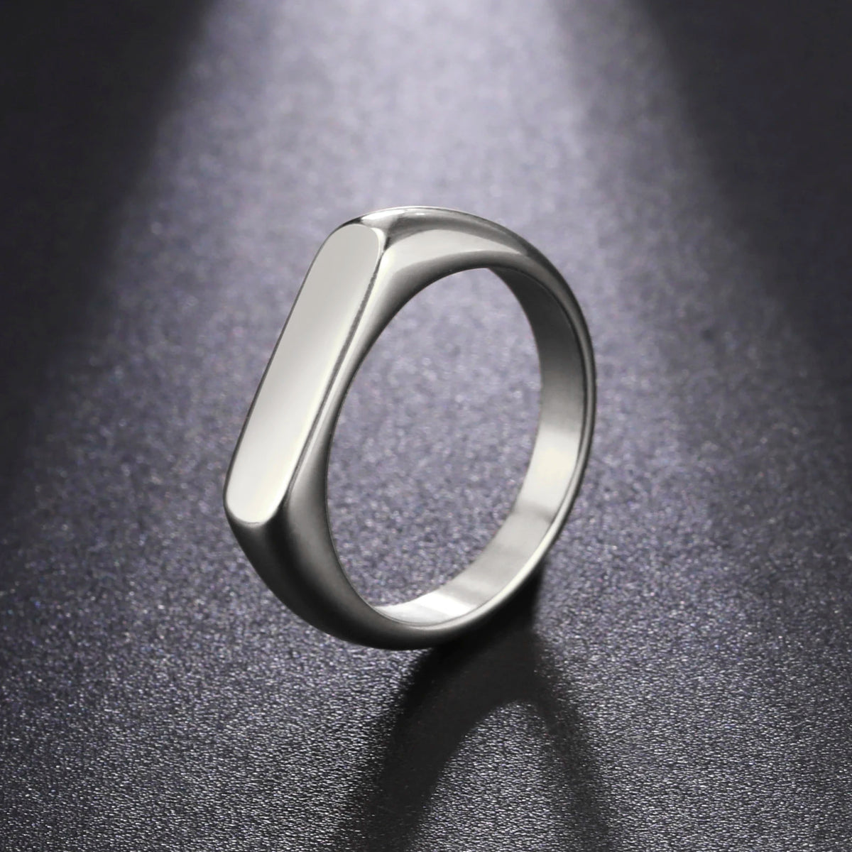 Skyrim Stainless Steel Signet Rings for Men Women Minimalist 5MM Wide Finger Rings 2026 Trend Wedding Couple Jewelry Gift Hot