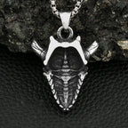 Flying Dragon Skull Six Pointed Star Necklace — Stainless Steel