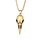 Vikings Stainless Steel Raven Pendant Necklaces For Men Women Nordic Odin Animal Skull Necklace Fashion Amulet Jewelry