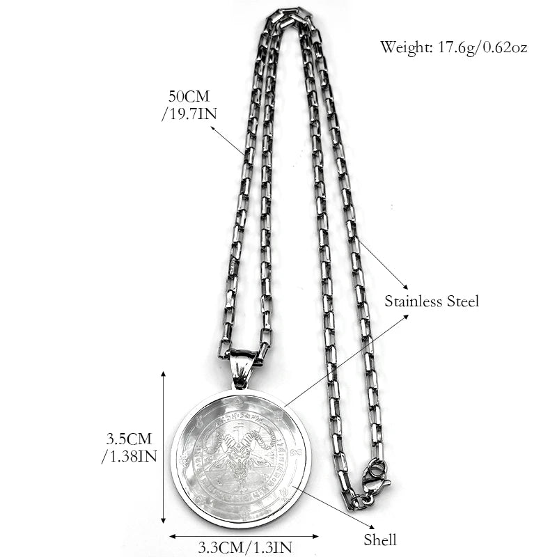 Star Baphomet Steel Pendant Witchcraft Goth Sabbatic