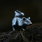 Gothic Mouse Stainless Steel Pendant Necklace