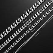 Cuban Curb Link Chain Necklace — Stainless Steel 9mm