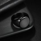 Signet Steel Ring 316L Round Seal Diy Blank