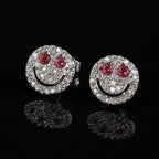 Iced Out Dollar Sign Stud Earrings Stainless Steel