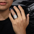 Moissanite Skull Ring — 925 Silver