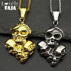 Skull Two-Tone Pendant Punk Party