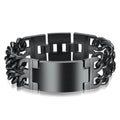HNSP 24MM Width 316L Stainless Steel Cuban Chain Cross Bracelet For Men Jewelry Male Hand Chain Wrap Bracelets Punk
