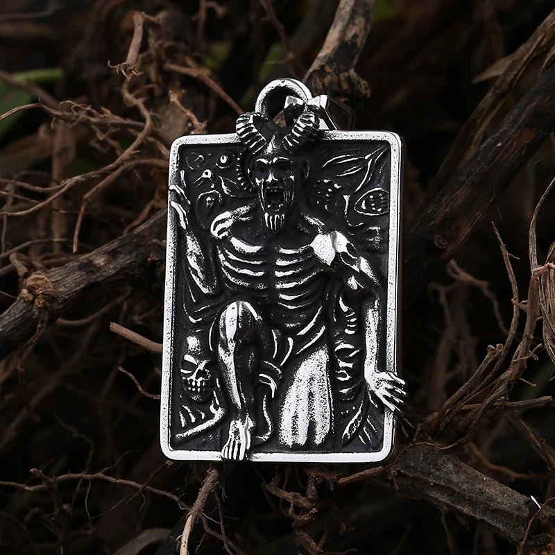 Gothic Satan Goat Stainless Steel Pendant Necklace