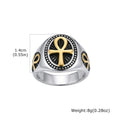 Ankh Cross Vintage Signet Ring — Stainless Steel