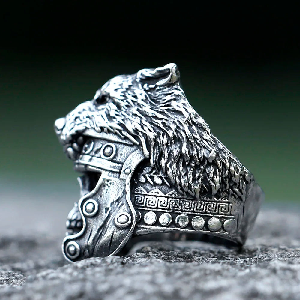 2022 NEW Men's 316L Stainless-Steel Rings Vintage Wolf and Skull Viking Ring Gothic High-Quality Jewelry Gifts Free