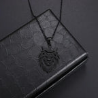 Domineering Ferocious Tiger Head Pendant Stainless Steel Animal Necklace Men's Punk Trend Cool Jewelry Boy Gift