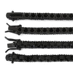 3MM Black CZ Tennis Chain Bracelet Hip Hop Black Ice Plated Tennis Bracelet Men and Women High End Accessories