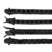 Tennis Chain Bracelet — Black CZ Iced Out 3MM