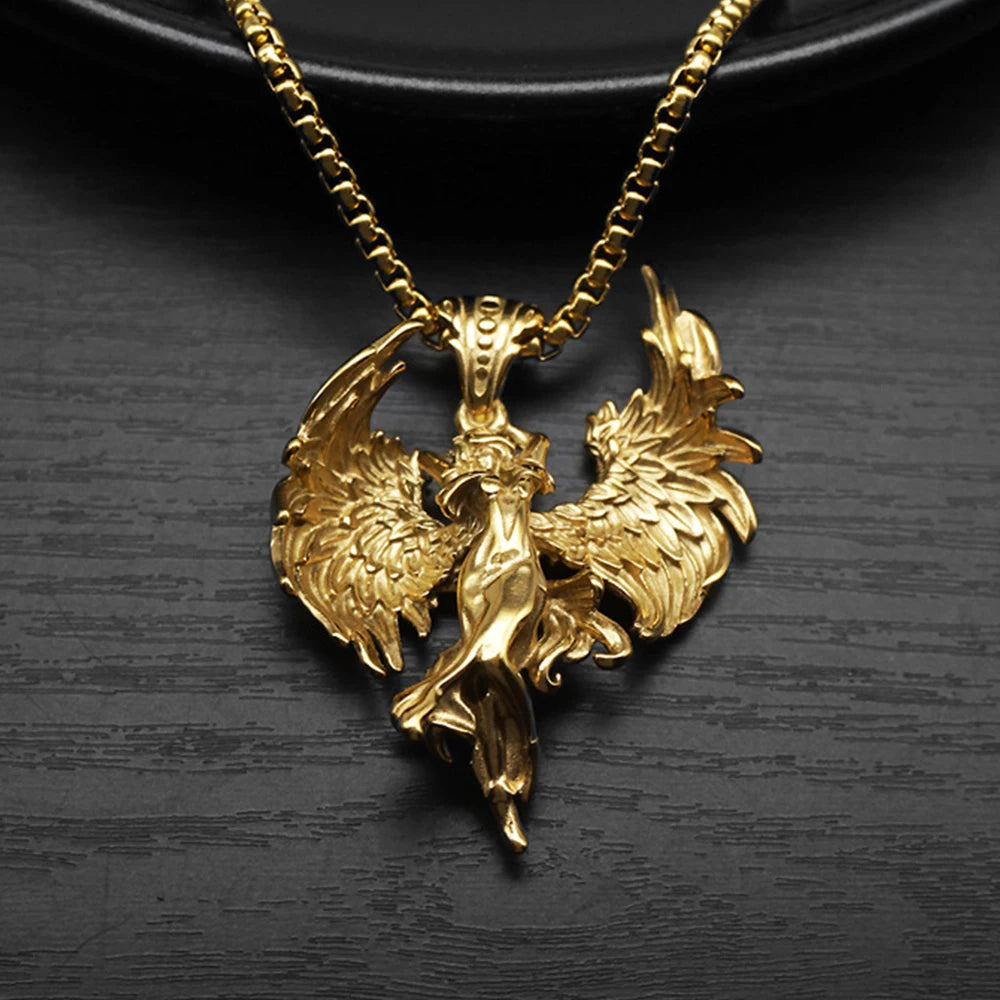 Fallen Angel Satan Stainless Steel Pendant Necklace