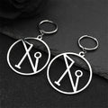 Angel Wings Occult Sigil Silver Earrings Archangel