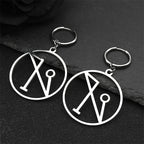 Angel Wings Occult Sigil Silver Earrings Archangel