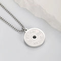 1PC  ING Fadeless Stainless Steel Round Dumbbell Pendant Necklace for Men NO PAIN NO GAIN Fitness Necklace Man Spiritual Jewelry