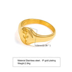CZ North Star Signet Ring — Stainless Steel