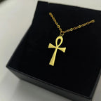 Stainless Steel Fashion Anka Cross Egyptian Ankh Life Symbol Tibetan Pendant Necklace Choker Charm Gift 2025