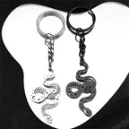 Star Key Silver Ring Witchcraft Hollow Snake Moon