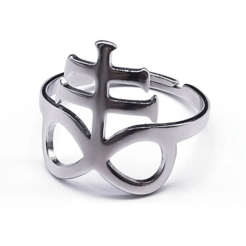 Cross Ring — Stainless Steel Adjustable