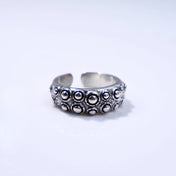 Cthulhu Tentacle Open Ring for Men — Gothic Silver-Tone Band