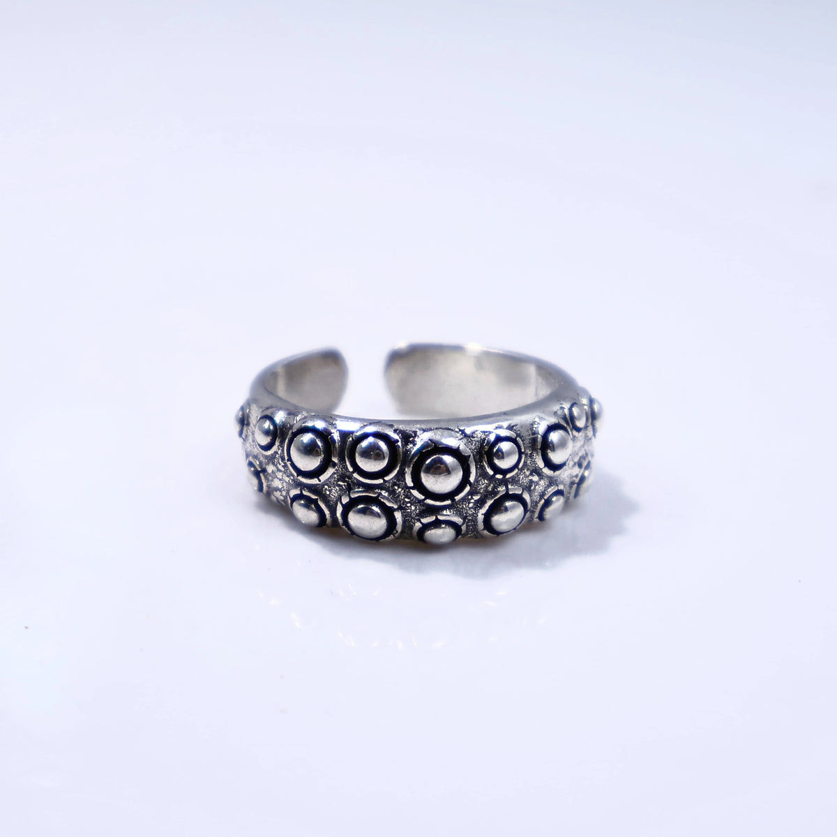 Cthulhu Tentacle Open Ring for Men — Gothic Silver-Tone Band