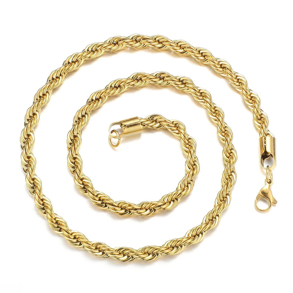 Rope Steel Pendant 316L Twisted Versatile