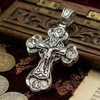 Orthodox Cross Silver Pendant Necklace