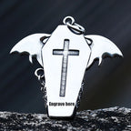 Gothic Bat Stainless Steel Pendant Necklace