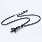 Gothic Inverted Cross Stainless Steel Pendant Necklace